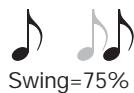 ZOOM MRT-3 - Avec les touches [VALUE +/-], ajustez la valeur de swing. - 4