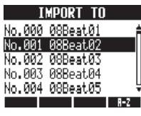 ZOOM R24 - Importation de patterns rythmiques - 21