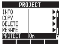 ZOOM R24 - Protection d'un projet project>protect - 6