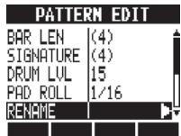 ZOOM R24 - Changement des noms des patterns rythmiques - 3