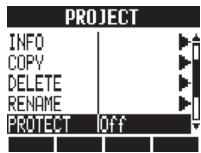 ZOOM R24 - Protection d'un projet project>protect - 4