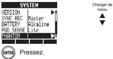 ZOOM R24 - Réglage de l'alimentation fantôme - 2