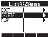 ZOOM R24 - Supprimer une liste de lecture - 1