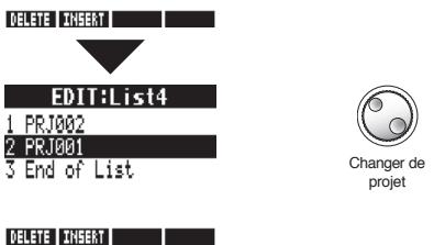 ZOOM R24 - Éditer une liste de lecture project>seq play>edit - 3