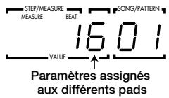 ZOOM RT-234 - Appuyez sur le pad affichant le paramètre voulu. Vous disposez des paramétres suivants: - 1