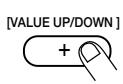 ZOOM RT-234 - Pour passer à l'étape suivante, appuyez sur le bouton [+] du pavé [VALUE +/-]. - 1
