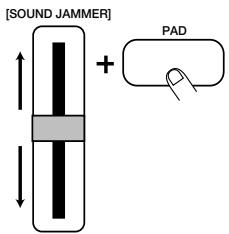 ZOOM RT-234 - Spieler Sie auf einem Pad, während Sie den [SOUND JAMMER]-Regler bewegen. - 1