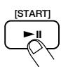 ZOOM RT-234 - Pour écouter le morceau, appuyez sur [START]. Le tímoin [START] s'allume et le morceau est produit. Le tímoin du bouton [TEMPO] clignote en fonction du tempo du morceau. Durant la reproduction, l'écran [VALUE] affiche le numéro d'étape tandis que [SONG/PATTERN] affiche le numéro du morceau. - 1