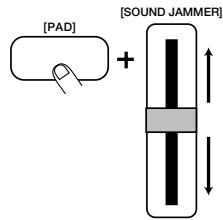 ZOOM RT-234 - Pour modifier la hauteur, le volume ou la tonalité du motif, vous pouvez utiliser le curseur [SOUND JAMMER]. - 1
