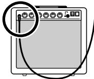 ZOOM UF-01 - Branchez l'uf-01 à l'amplificateur. - 1