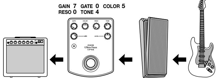 ZOOM UF-01 - En combinaison avec une pédale wah - 1