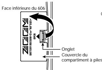 ZOOM 606 - Alimenter l'appareil avec des piles - 1