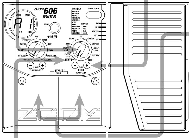 ZOOM 606 - Sélection du paramètre d'effet - 2