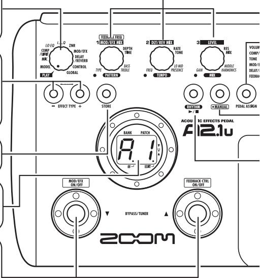 ZOOM A21U - Pédales commutateurs [] / [] - 1