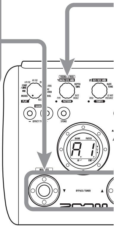 ZOOM A21U - Changement de patch en bypass/mute - 1