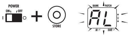 ZOOM A21U - Allumez l'A2.1u en tenant enforcée la touche [STORE]. - 1