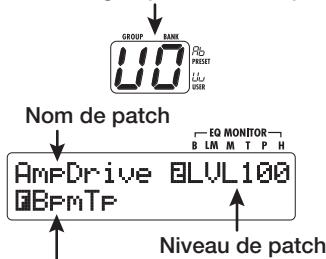 ZOOM G71UT - Sélection d'un patch (mode de jeu) - 1