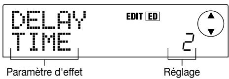 ZOOM MRS1044 - Utilisez les touches du curseur [] / [] pour selectionner le paramètre d'effet à éoperator. - 1