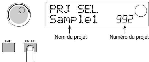 ZOOM MRS1044 - Affichez "PROJECT SELECT" et appuyez une fois de plus sur la touche [ENTER]. - 2