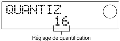 ZOOM MRS1044 - Utilisez les touches du curseur [] / [] pour afficher "EDIT QUANTIZ" et appuyez sur la touche [ENTER]. - 1