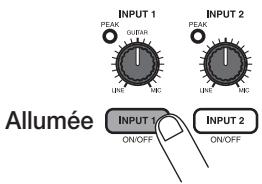 ZOOM MRS802 - Pressez la touche [INPUT 1] pour qu'elle s'allume. - 1