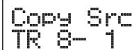 ZOOM MRS802 - Tournez la molette pour selectionner le numero de piste (1 - 8), et utilisez les touches curseur Haut/ Bas pour selectionner le numero de V-take (1 - 10). - 1