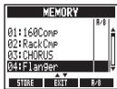 ZOOM MS-60B - Pour selectionner un patch - 2