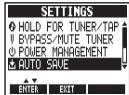 ZOOM MS-60B - Pour régler la sauvégarde automatique (AUTO SAVE) - 4
