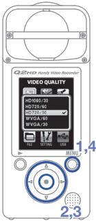 ZOOM Q2HD - Régler la qualité d'image - 2
