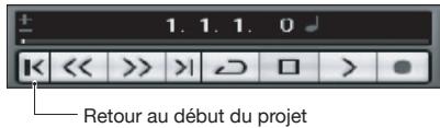 ZOOM R8AI - Cliquez sur le bouton |< (retour à zéro) de la palette de transport pour revenir au début du projet. - 1