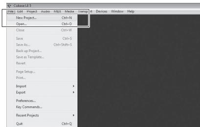 ZOOM R8AI - Choisissez "Nouveau Projet" dans le menu Fichier. - 1