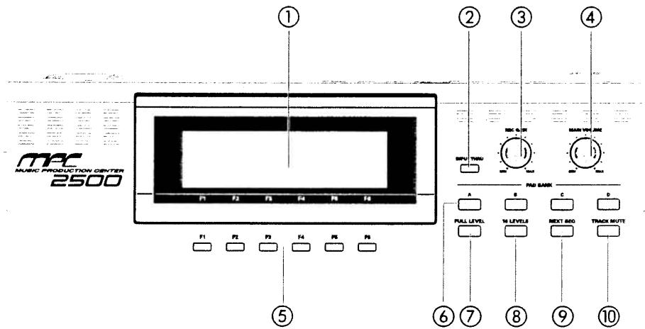 AKAI MPC2500 - Partie haute de la face supérieure - 1