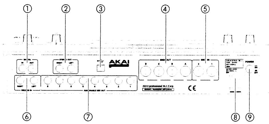 AKAI MPC2500 - Face arrière - 1