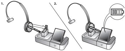 JABRA 9460-DUO - Stockage et chargement du micro-casque : - 1