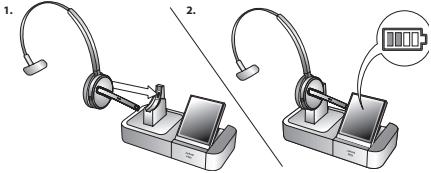 JABRA 9460-DUO - Headset aufbewahren und aufladen: - 1