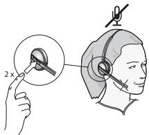 JABRA 9460-DUO - Während eines Anrufes: - 2