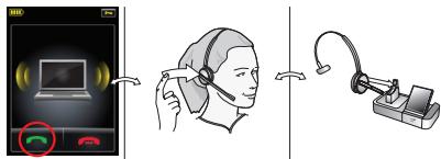JABRA 9460-DUO - To answer a call over a smartphone: - 1