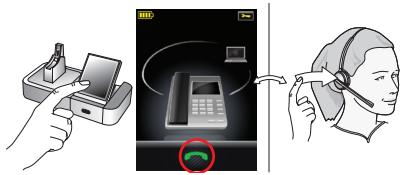 JABRA 9460-DUO - Pour effectuer ou répondre à un appel avec votre téléphone fixe : - 4