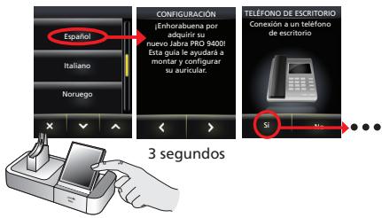 JABRA 9460-DUO - Paso 3: Aplicación de alimentación a la base - 2