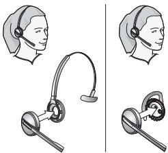 JABRA 9460-DUO - Step 1: Attach the headset to the headband - 1
