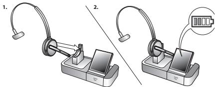 JABRA 9460-DUO - Storing and charging the headset: - 1