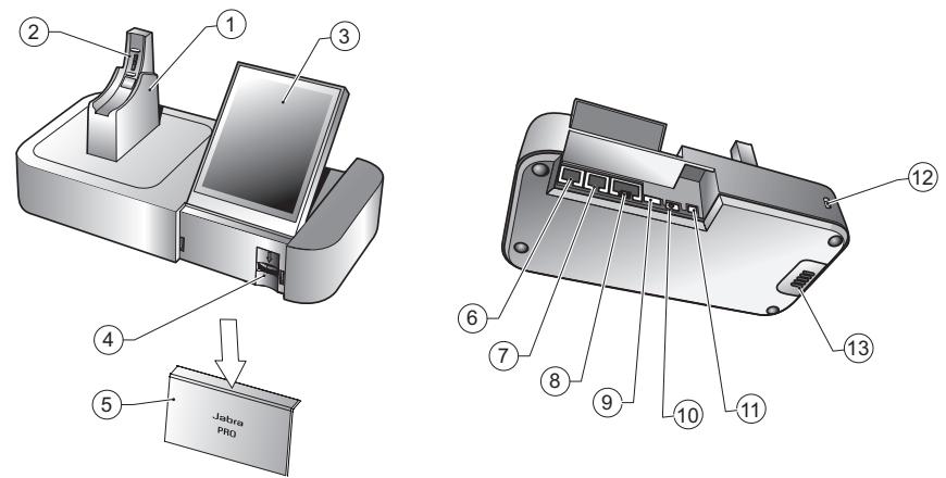 JABRA 9460-DUO - JABRA PRO 9460 BASE DIAGRAM - 1