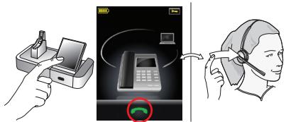 JABRA 9460-DUO - Para realizar o responder una llama desde su téléphone de escritorio: - 4