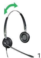 JABRA BIZ 2400 USB - COMMENT PORTER LE MICRO-CASQUE - 1