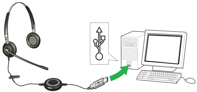 JABRA BIZ 2400 USB - COMMENT CONNECTER VOTRE MICRO-CASQUE A L'ORDINATEUR - 1