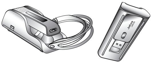 JABRA GO 6430 - STOCKAGE DU MICRO-CASQUE ET DE L'ADAPTATEUR JABRA LINK 350 USB BLUETOOTH - 1