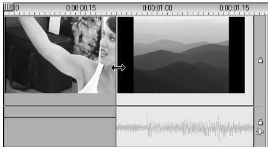 PINNACLE STUDIO 9 - Pour effectuer une coupe en L : - 1