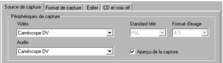 PINNACLE STUDIO 9 - Pour sélectionner un périphérique d'acquisition : - 1