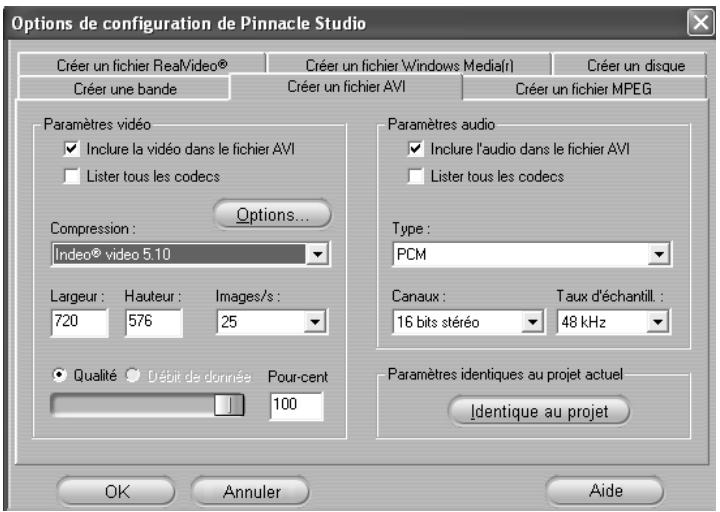 PINNACLE STUDIO 9 - Pour enregistrer votre film en tant que fichier AVI : - 2