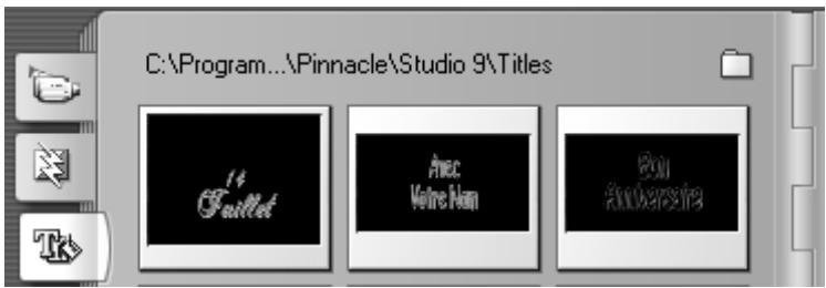 PINNACLE STUDIO 9 - Dossiers sources pour le contenu de l'Album - 1
